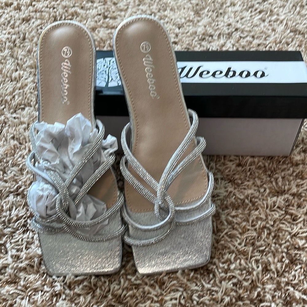 Silver sandals